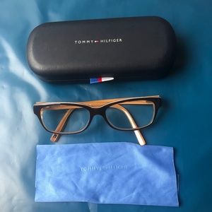 Tommy Hilfiger Eyeglasses Frames ONLY With Hard Case & Cloth.